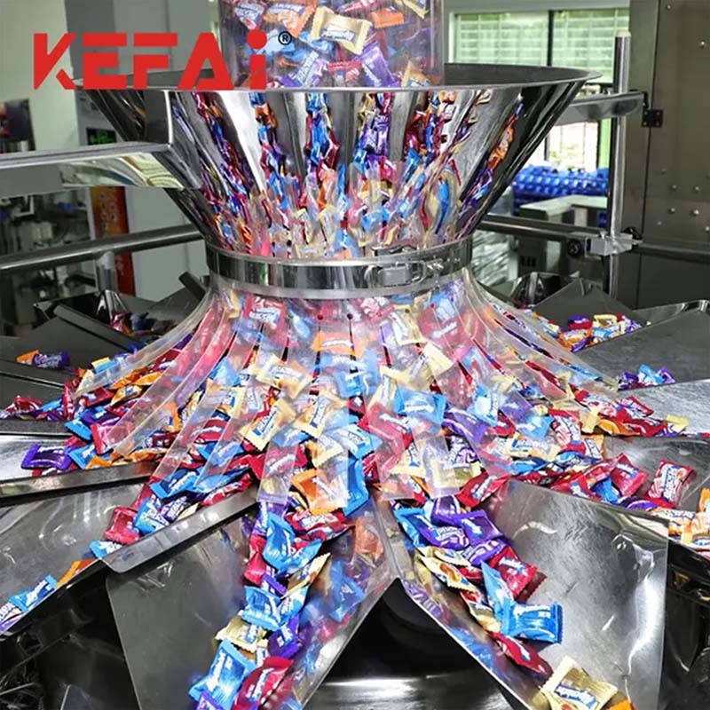 Detalhe 1 da máquina de embalagem de doces KEFAI