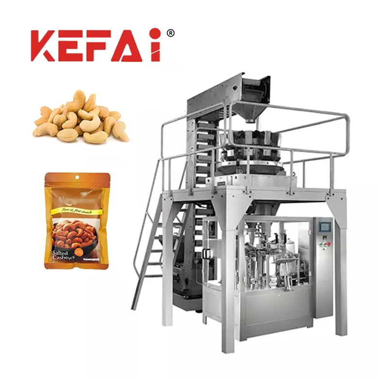 Máquina de embalagem rotativa de bolsas pré-fabricadas de grânulos KEFAI
