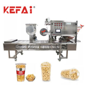 Máquina de embalagem e selagem de enchimento de copo de pipoca KEFAI