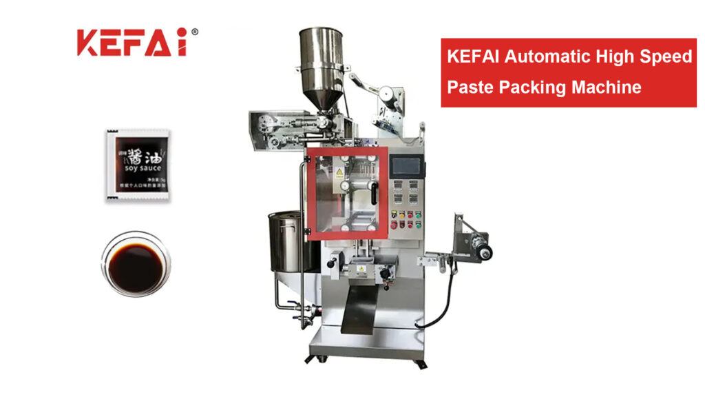 Máquina de embalagem automática de rolo de pasta KEFAI de alta velocidade para molho de soja
